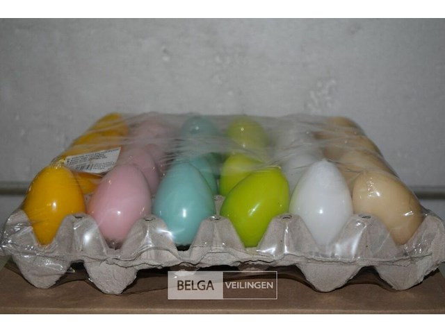 2x30st eivormige paaskaarsen - afbeelding 2 van  2