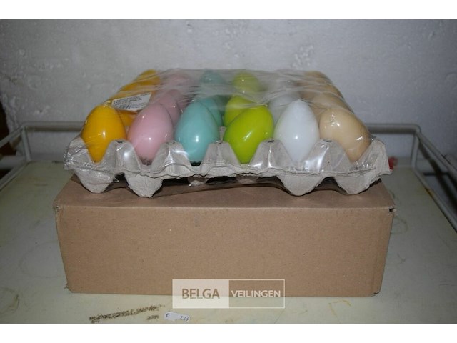 2x30st eivormige paaskaarsen - afbeelding 1 van  3