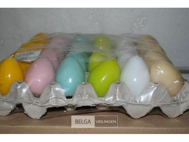 2x30st eivormige paaskaarsen - afbeelding 2 van  3