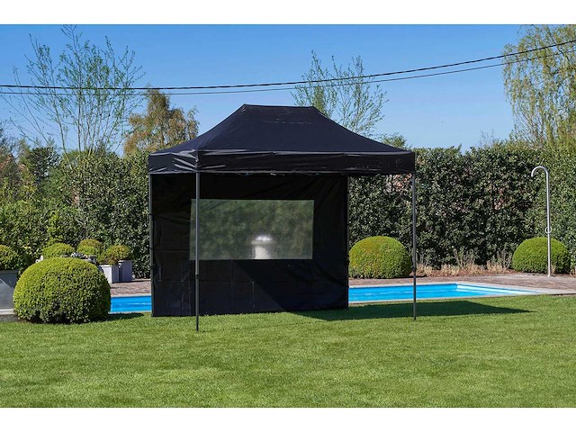 2x3m partytent - zwart - vouwtent.eu - afbeelding 1 van  5