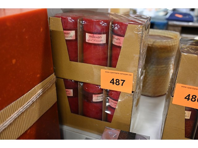 2x6 kaarsen rood - afbeelding 1 van  1