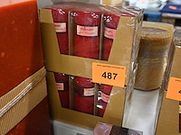 2x6 kaarsen rood - afbeelding 1 van  1