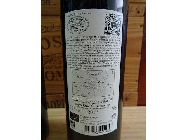 2x75cl château croque michotte 2017 + 2x 75cl terrebrune 2019 - afbeelding 3 van  6