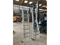 2x8 schuifladder (2x) - afbeelding 1 van  6