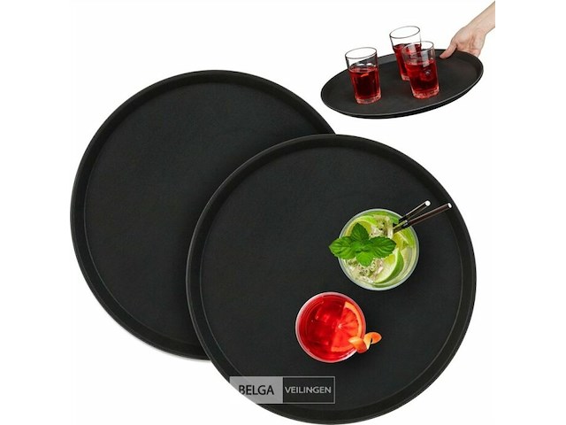 2xhoreca dienblad rond - afbeelding 1 van  6