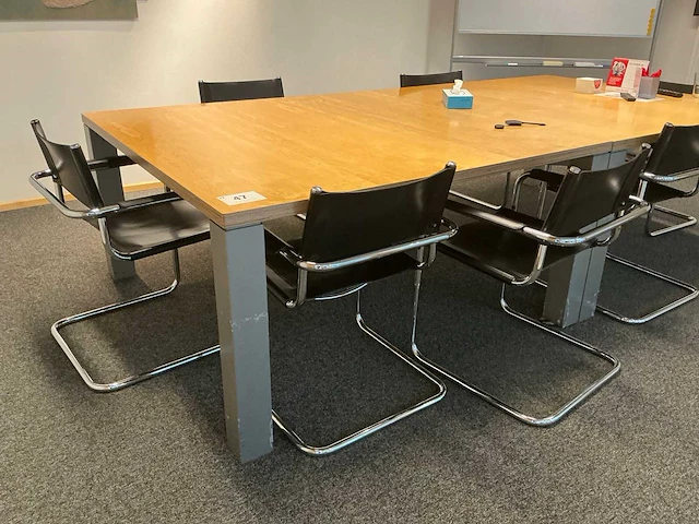 (2x)vergadertafel + (7x) stoel - afbeelding 2 van  6