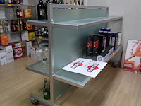 3 + 1 verrijdbaar metalen/glazen presentatiemeubel - afbeelding 3 van  5