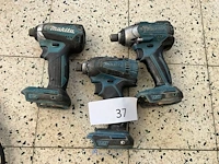 3 accu slagmoersleutels makita