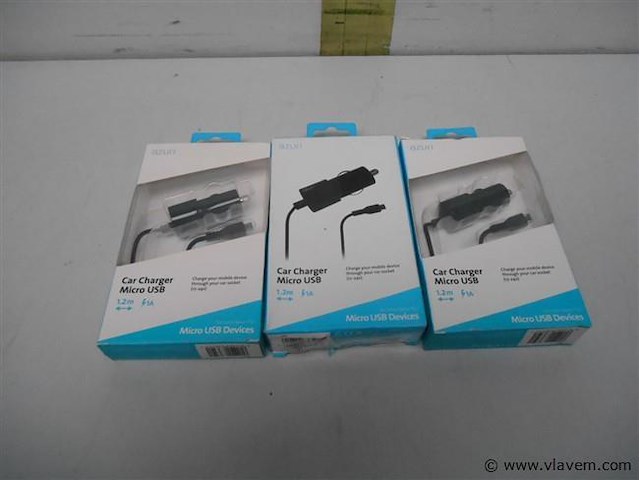 3 autoladers micro usb - afbeelding 1 van  1