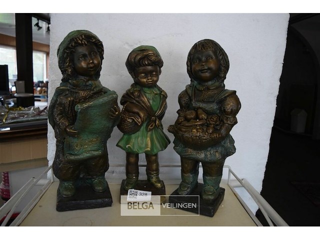3 beeldjes bronslook - afbeelding 1 van  5