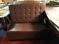 3 bruine zitbanken imitatieleder (121 x 61 x h110 cm) - afbeelding 4 van  4