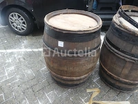 3 decoratieve eikenhouten vaten (010871-044) - afbeelding 2 van  3