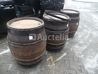 3 decoratieve eikenhouten vaten (010871-044) - afbeelding 3 van  3