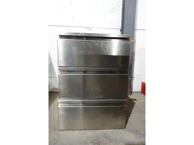 3-delgie inox kast - afbeelding 1 van  3