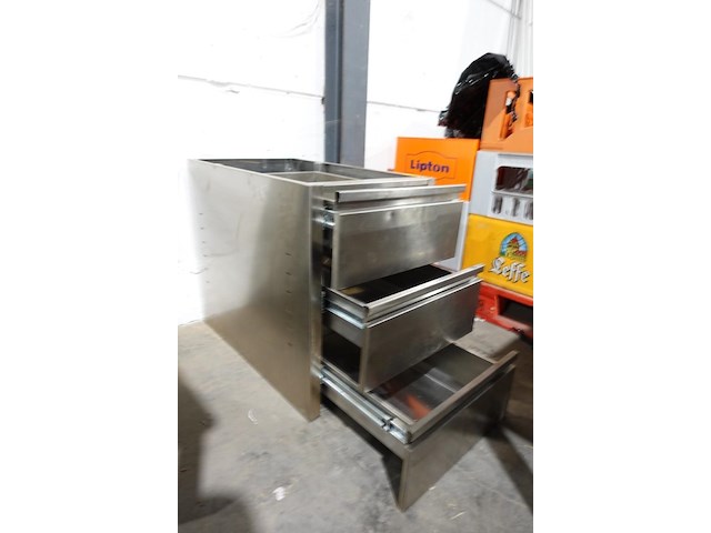 3-delgie inox kast - afbeelding 3 van  3
