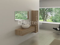 3-delig duo-badkamermeubel (120cm) - licht hout decor - incl. kranen - afbeelding 4 van  5