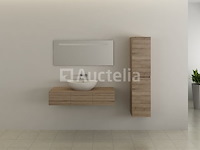 3-delig duo-badkamermeubel (120cm) - licht hout decor - incl. kranen - afbeelding 5 van  5