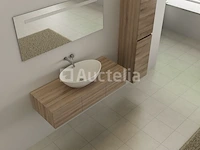 3-delig duo-badkamermeubel (120cm) - licht hout decor - incl. kranen - afbeelding 6 van  7