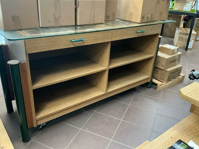 3-delig houten receptie- en baliemeubel - afbeelding 4 van  6