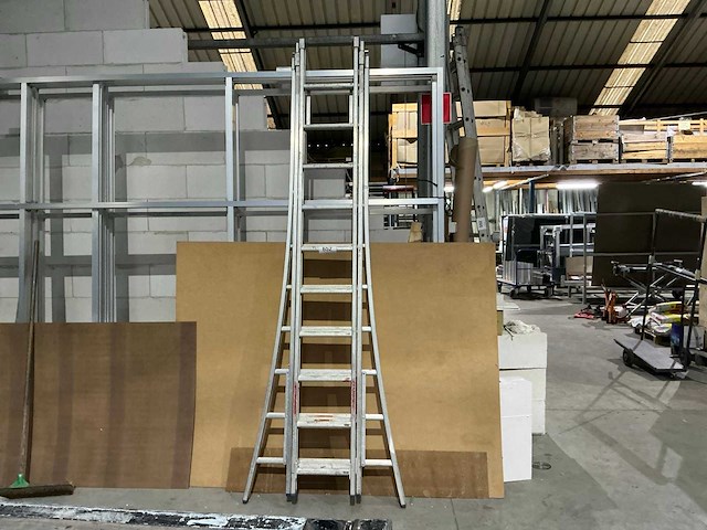 3 delige alu schuifladder - afbeelding 1 van  3