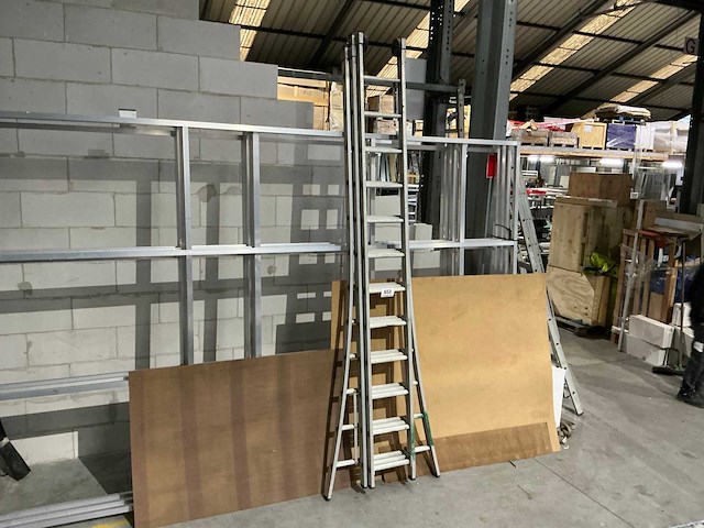 3 delige alu schuifladder - afbeelding 2 van  3