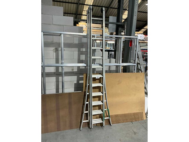 3 delige alu schuifladder - afbeelding 3 van  3