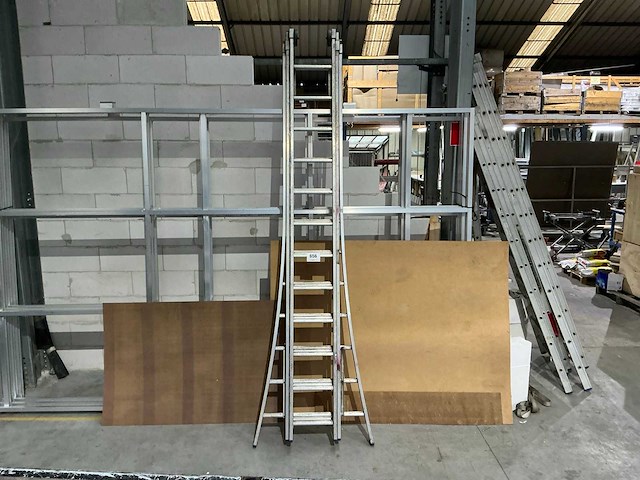 3 delige alu schuifladder - afbeelding 1 van  4