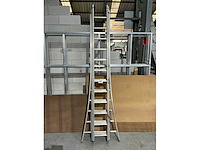 3 delige alu schuifladder - afbeelding 3 van  4