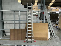 3 delige alu schuifladder - afbeelding 1 van  4