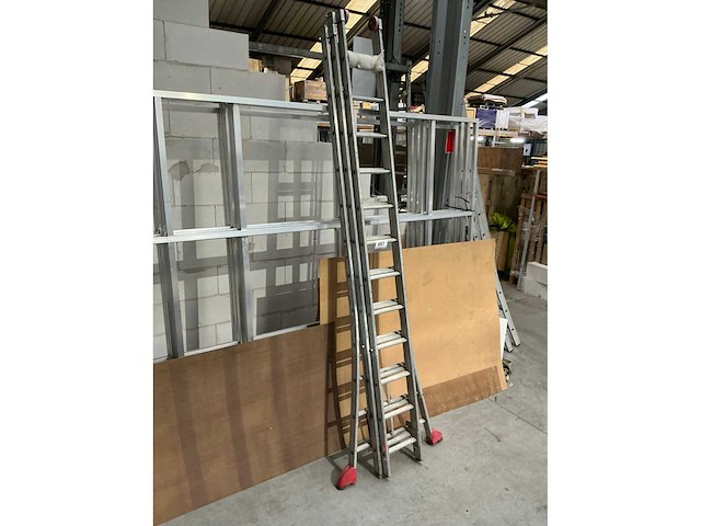 3 delige alu schuifladder - afbeelding 3 van  4