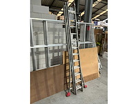 3 delige alu schuifladder - afbeelding 3 van  4