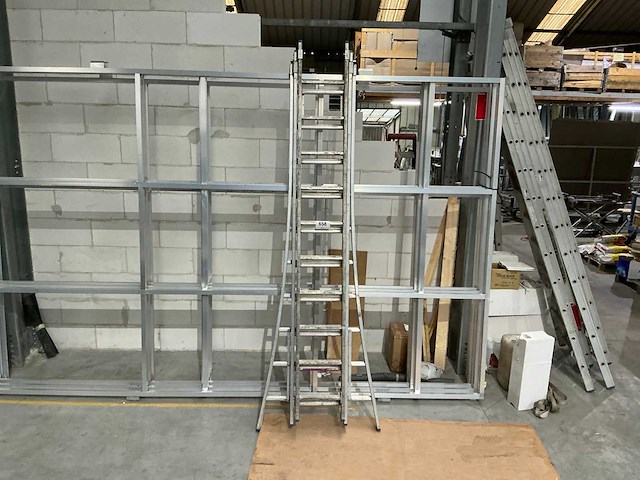 3 delige alu schuifladder - afbeelding 1 van  3