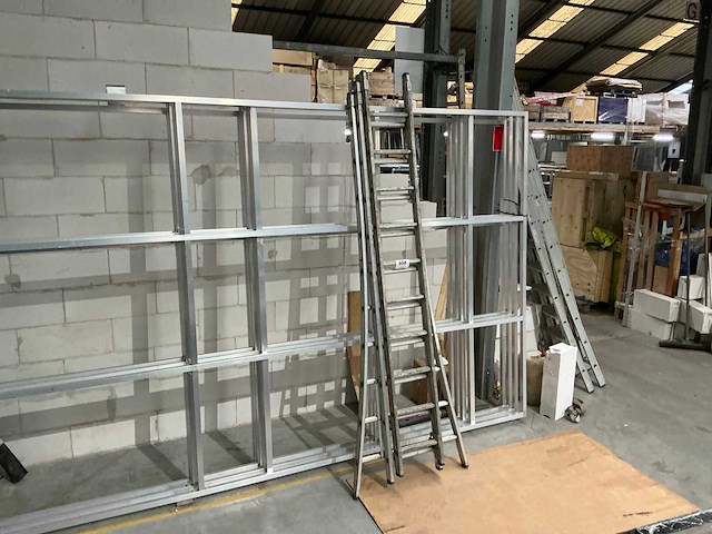 3 delige alu schuifladder - afbeelding 2 van  3