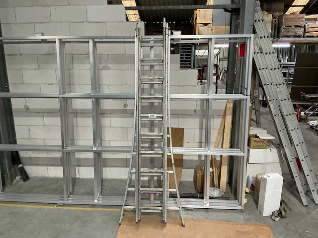 3 delige alu schuifladder - afbeelding 3 van  3