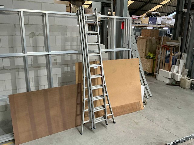 3 delige alu schuifladder - afbeelding 2 van  3