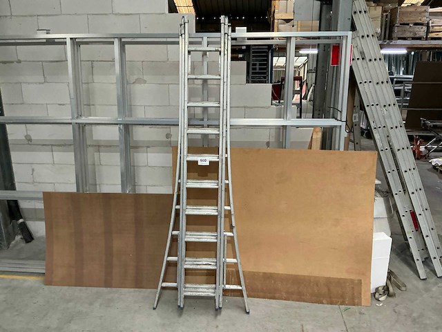 3 delige alu schuifladder - afbeelding 3 van  3