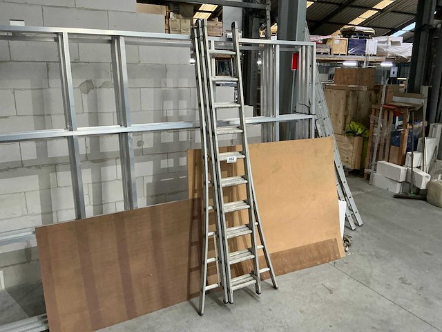 3 delige alu schuifladder - afbeelding 2 van  3