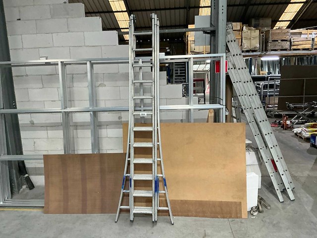 3 delige alu schuifladder - afbeelding 3 van  3