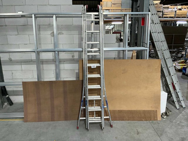 3 delige alu schuifladder - afbeelding 1 van  3