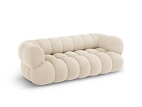 3-delige bank - lichtbeige fluweel - afbeelding 3 van  6