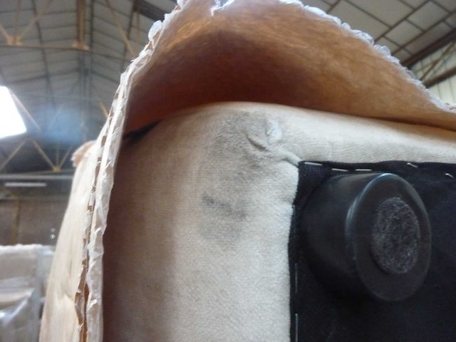 3-delige bank - lichtbeige fluweel - afbeelding 6 van  6