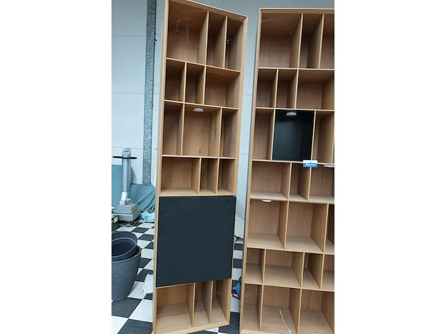 3-delige boekenkast eikdecor met verlichting - afbeelding 2 van  8