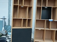 3-delige boekenkast eikdecor met verlichting - afbeelding 2 van  8