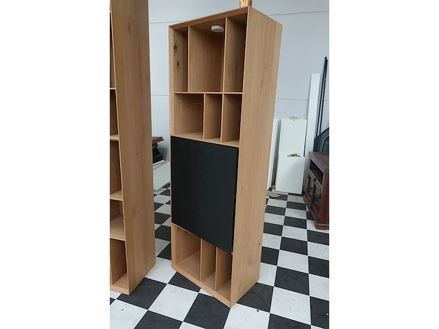 3-delige boekenkast eikdecor met verlichting - afbeelding 5 van  8