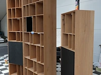 3-delige boekenkast eikdecor met verlichting - afbeelding 6 van  8