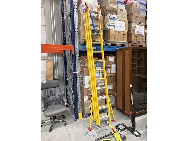 3-delige glasvezel ladder staltor - afbeelding 1 van  4