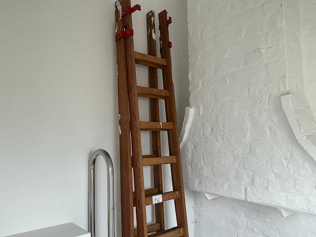 3-delige houten schuifladder - afbeelding 1 van  3