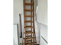 3-delige houten schuifladder - afbeelding 2 van  3