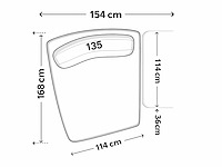 3-delige luxe sofa model bongo in beige uitvoering - afbeelding 6 van  6