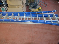 3-delige schuifladder 12 treden, alu ladder 16 treden , alu ladder 18 treden (18,19) - afbeelding 2 van  8